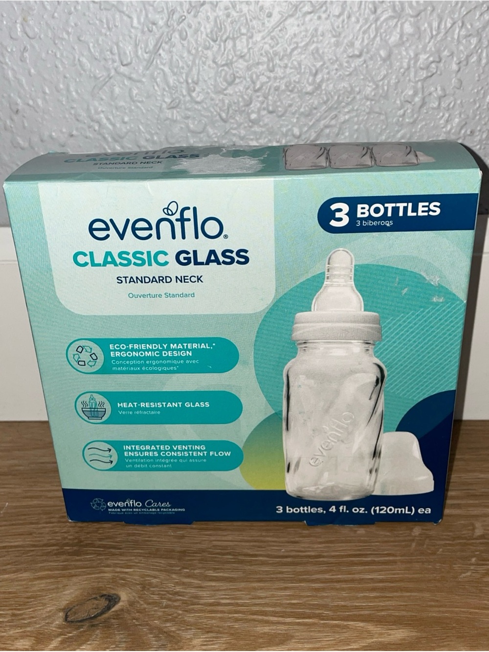 Evenflo Classic Glass Baby Bottles 4oz